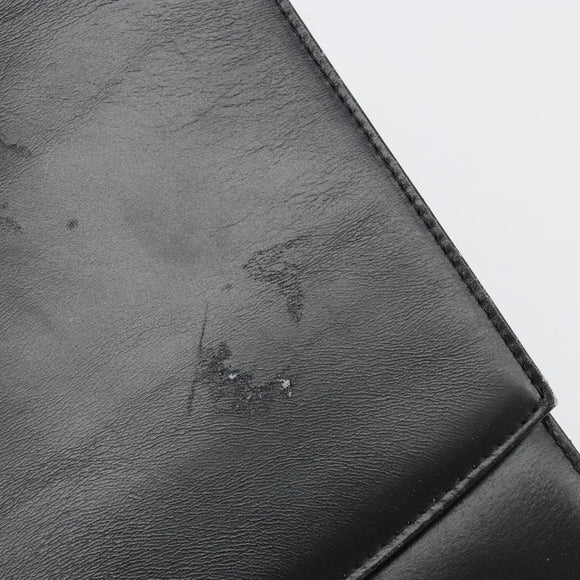 LOUIS VUITTON Opera Line Delph Shoulder Bag Leather Black M63932 LV Auth 56152