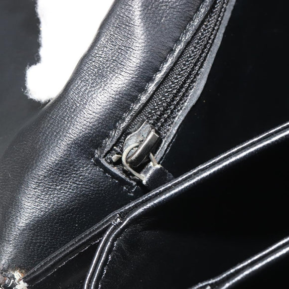 LOUIS VUITTON Opera Line Delph Shoulder Bag Leather Black M63932 LV Auth 56152