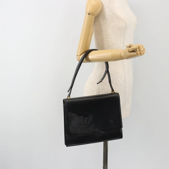 LOUIS VUITTON Opera Line Delph Shoulder Bag Leather Black M63932 LV Auth 56152