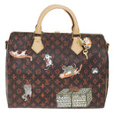 LOUIS VUITTON Catgram Speedy Bandouliere 30 Hand Bag Brown M44401 LV Auth 56154S-13