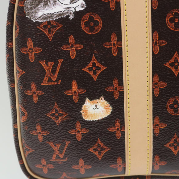 LOUIS VUITTON Catgram Speedy Bandouliere 30 Hand Bag Brown M44401 LV Auth 56154SM