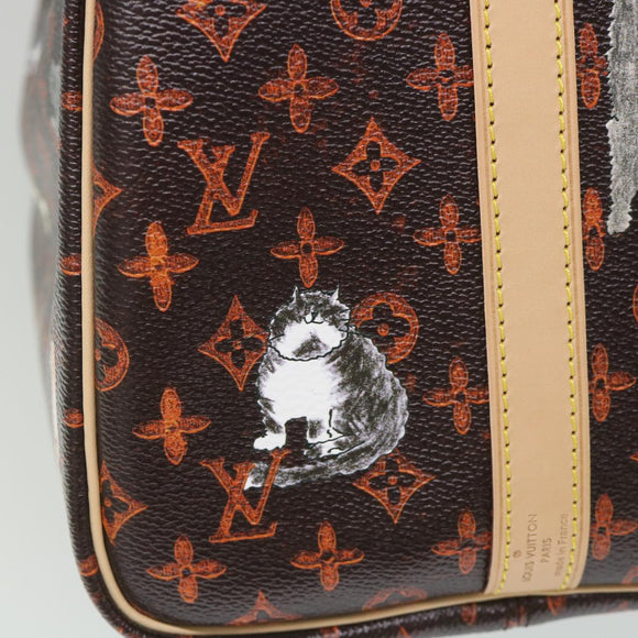 LOUIS VUITTON Catgram Speedy Bandouliere 30 Hand Bag Brown M44401 LV Auth 56154SM