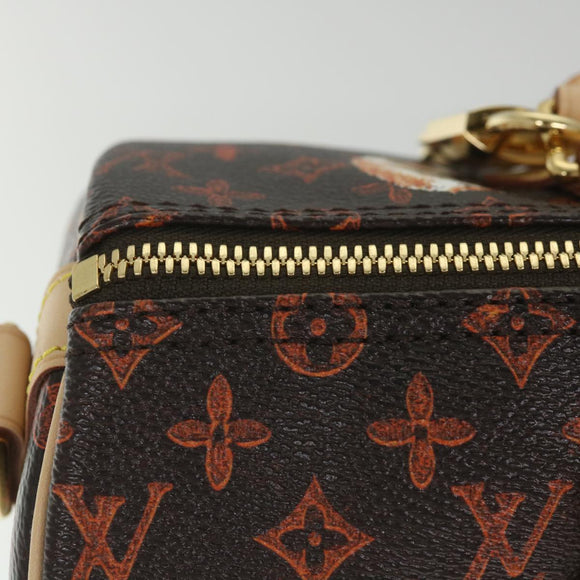 LOUIS VUITTON Catgram Speedy Bandouliere 30 Hand Bag Brown M44401 LV Auth 56154SM