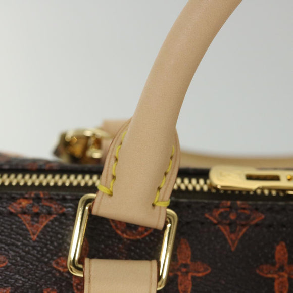 LOUIS VUITTON Catgram Speedy Bandouliere 30 Hand Bag Brown M44401 LV Auth 56154S