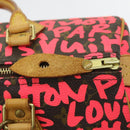 LOUIS VUITTON Monogram Graffiti Speedy 30 Hand Bag Pink M93704 LV Auth 56156SAM-21