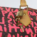 LOUIS VUITTON Monogram Graffiti Speedy 30 Hand Bag Pink M93704 LV Auth 56156SAM-22