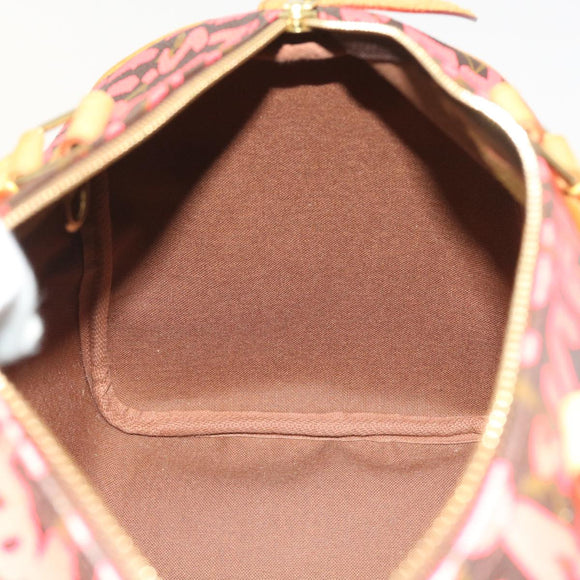 LOUIS VUITTON Monogram Graffiti Speedy 30 Hand Bag Pink M93704 LV Auth 56156SAM