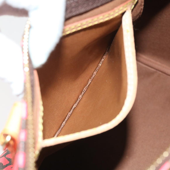 LOUIS VUITTON Monogram Graffiti Speedy 30 Hand Bag Pink M93704 LV Auth 56156AM