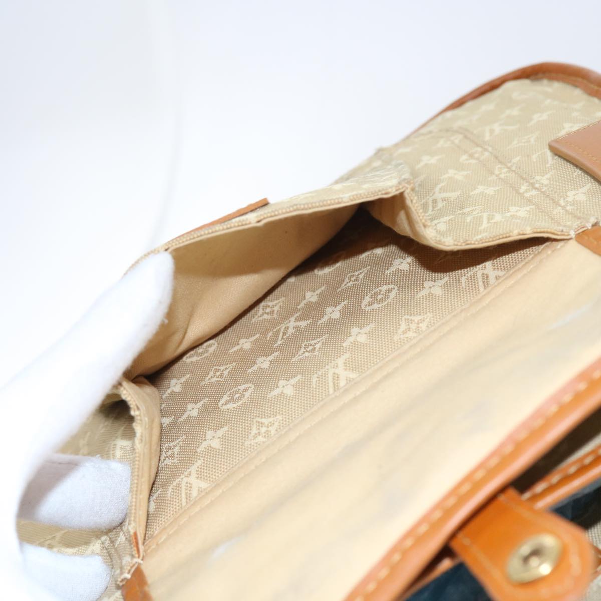 LOUIS VUITTON Monogram Mini Buzas Marie Kate Bag Beige M92323 LV Auth 56230