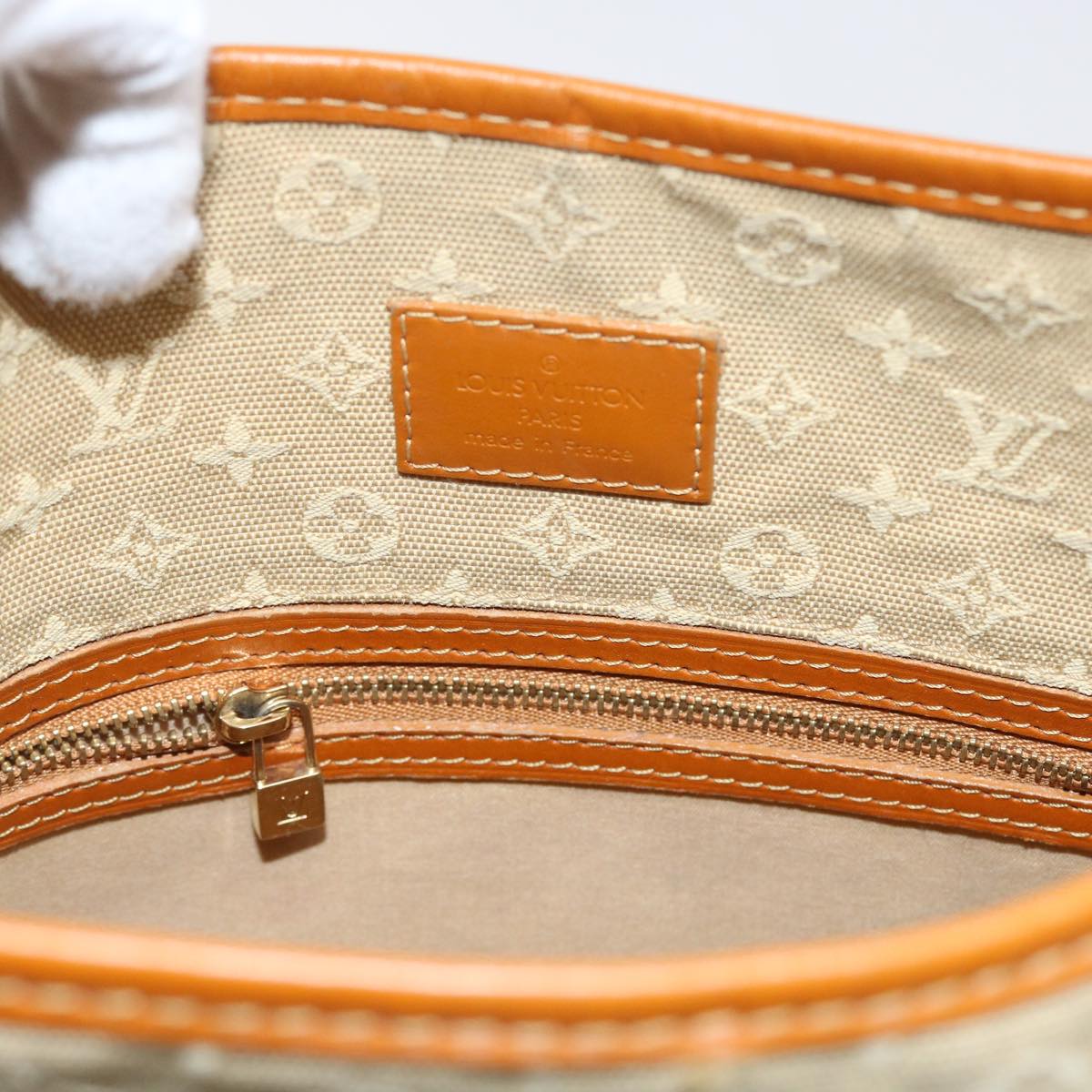 LOUIS VUITTON Monogram Mini Buzas Marie Kate Bag Beige M92323 LV Auth 56230