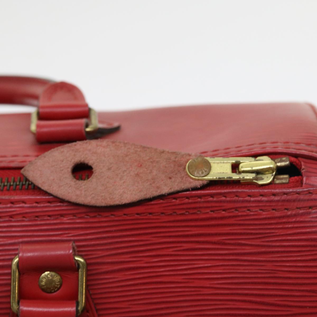 LOUIS VUITTON Epi Speedy 30 Hand Bag Castilian Red M43007 LV Auth 56261