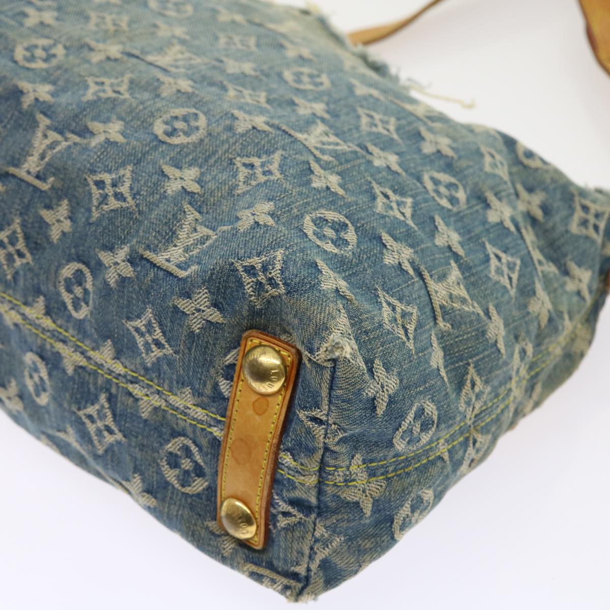 LOUIS VUITTON Monogram Denim Buggy PM Shoulder Bag Blue M95049 LV Auth 56324