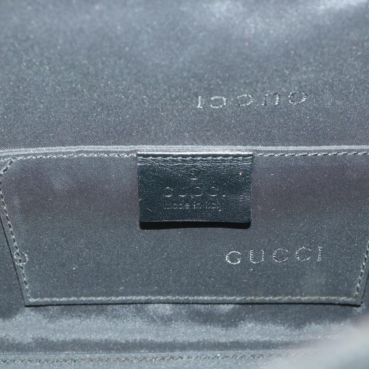 GUCCI Shoulder Bag Nylon Black Auth 56329