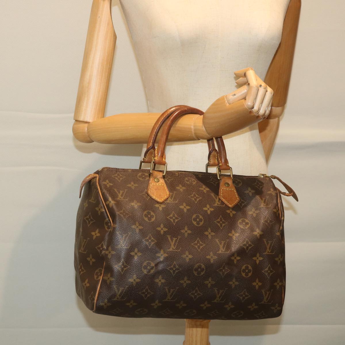 LOUIS VUITTON Monogram Speedy 30 Hand Bag M41526 LV Auth 56345