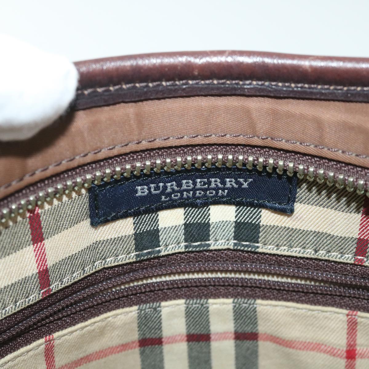 BURBERRY Shoulder Bag Nylon Brown Auth 56370