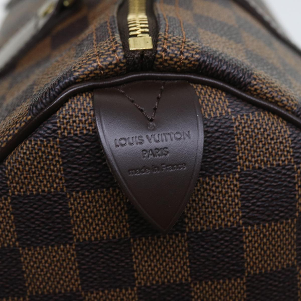 LOUIS VUITTON Damier Ebene Speedy 30 Hand Bag N41364 LV Auth 56392