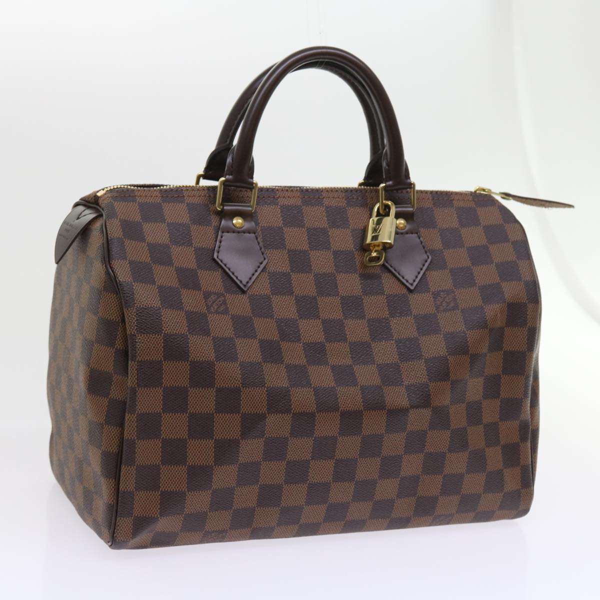 LOUIS VUITTON Damier Ebene Speedy 30 Hand Bag N41364 LV Auth 56392