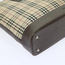 BURBERRY Nova Check Tote Bag Nylon Canvas Beige Auth 56398-14