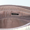 BURBERRY Nova Check Tote Bag Nylon Canvas Beige Auth 56398-17