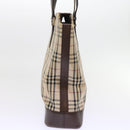 BURBERRY Nova Check Shopper Canvas Beige Auth 56398-3