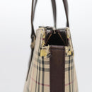 BURBERRY Nova Check Tote Bag Nylon Canvas Beige Auth 56398-5