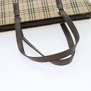 BURBERRY Nova Check Tote Bag Nylon Canvas Beige Auth 56398-8