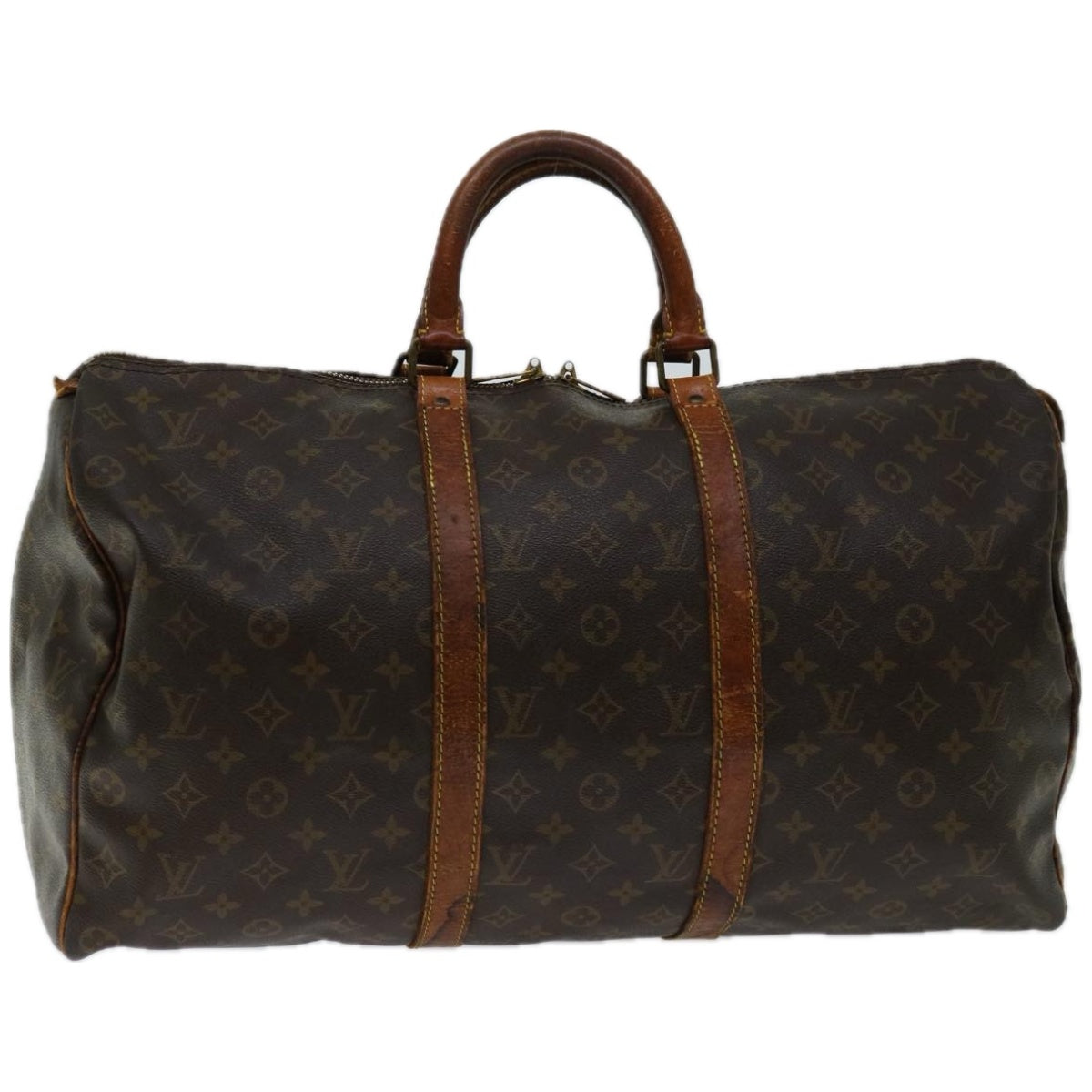 LOUIS VUITTON Monogram Keepall 50 Boston Bag M41426 LV Auth 56408