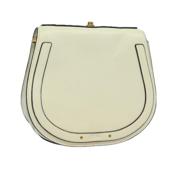 Chloe Nile Small Bracelet Shoulder Bag Leather Suede Cream Auth 56489