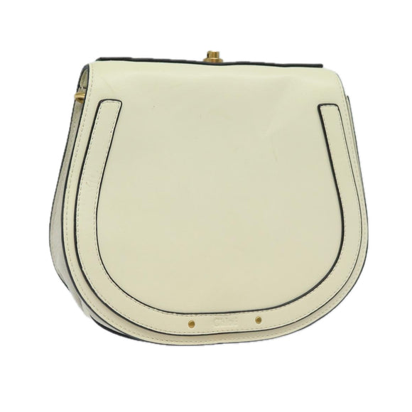 Chloe Nile Small Bracelet Shoulder Bag Leather Suede Cream Auth 56489