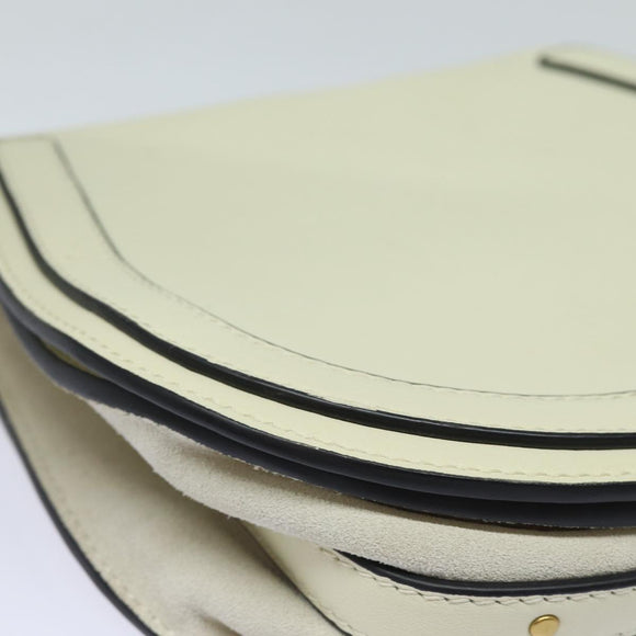 Chloe Nile Small Bracelet Shoulder Bag Leather Suede Cream Auth 56489