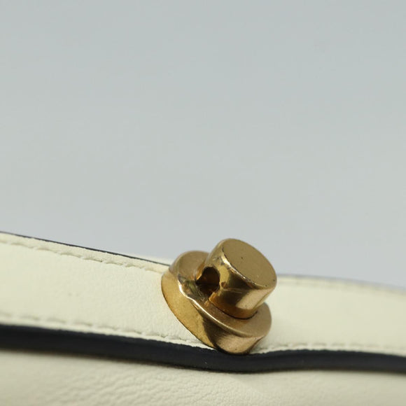 Chloe Nile Small Bracelet Shoulder Bag Leather Suede Cream Auth 56489