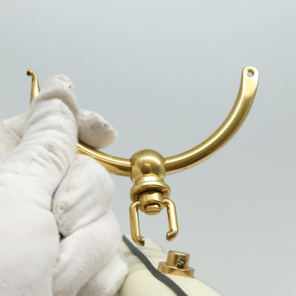 Chloe Nile Small Bracelet Shoulder Bag Leather Suede Cream Auth 56489