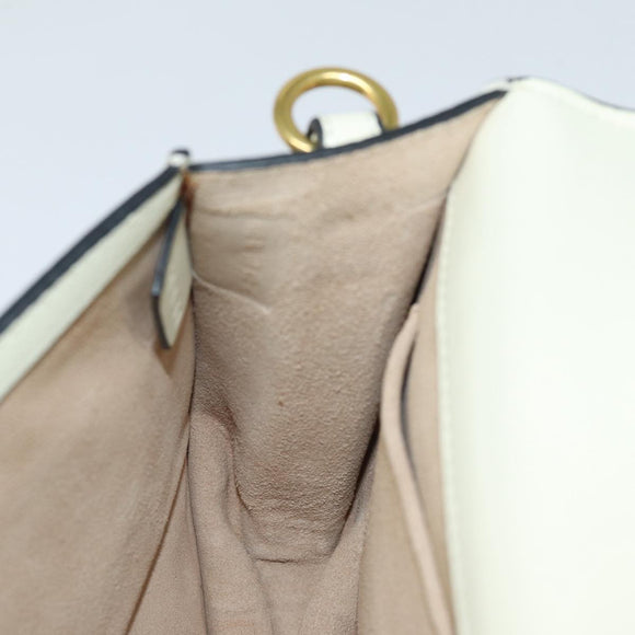 Chloe Nile Small Bracelet Shoulder Bag Leather Suede Cream Auth 56489