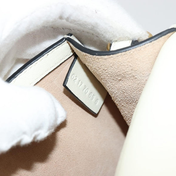 Chloe Nile Kleine Armband-Schultertasche Leder Wildleder Creme Original 56489