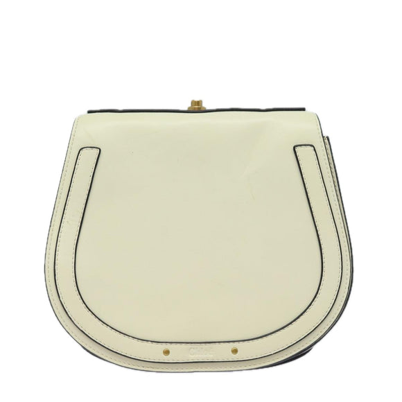 Chloe Nile Small Bracelet Shoulder Bag Leather Suede Cream Auth 56489