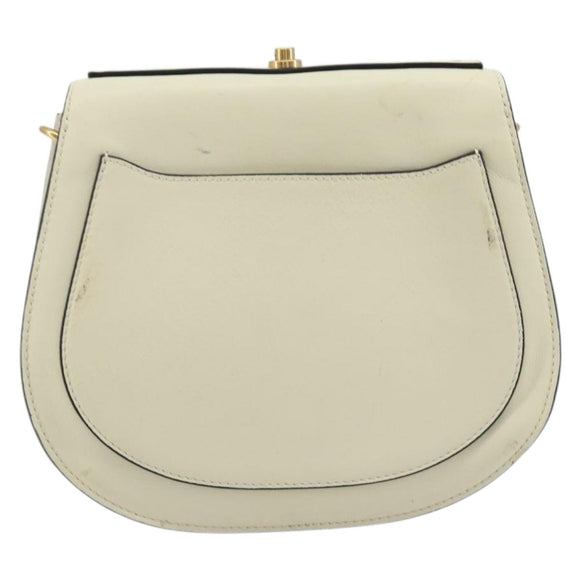 Chloe Nile Small Bracelet Shoulder Bag Leather Suede Cream Auth 56489
