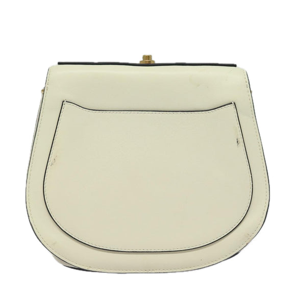 Chloe Nile Small Bracelet Shoulder Bag Leather Suede Cream Auth 56489