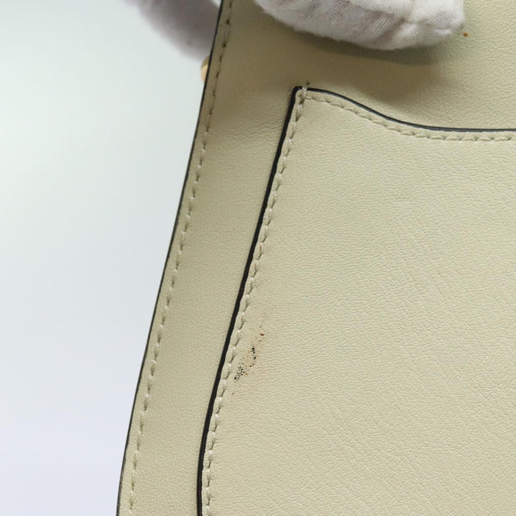 Chloe Nile Small Bracelet Shoulder Bag Leather Suede Cream Auth 56489