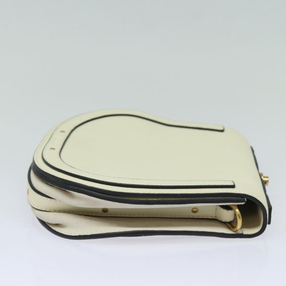 Chloe Nile Small Bracelet Shoulder Bag Leather Suede Cream Auth 56489