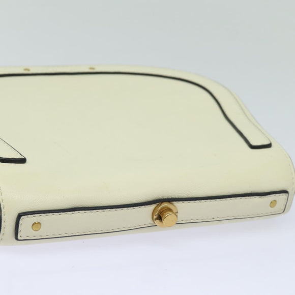 Chloe Nile Small Bracelet Shoulder Bag Leather Suede Cream Auth 56489