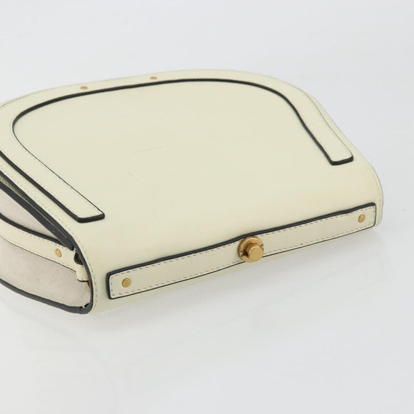 Chloe Nile Small Bracelet Shoulder Bag Leather Suede Cream Auth 56489