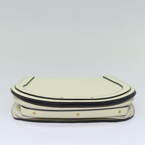 Chloe Nile Small Bracelet Shoulder Bag Leather Suede Cream Auth 56489