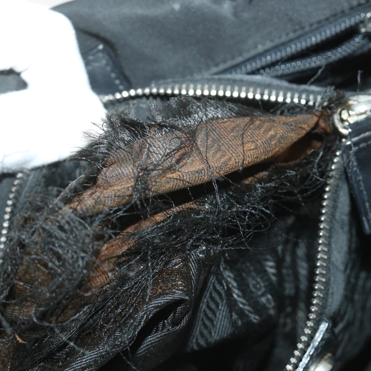 PRADA Tote Bag Nylon Black Auth 56561