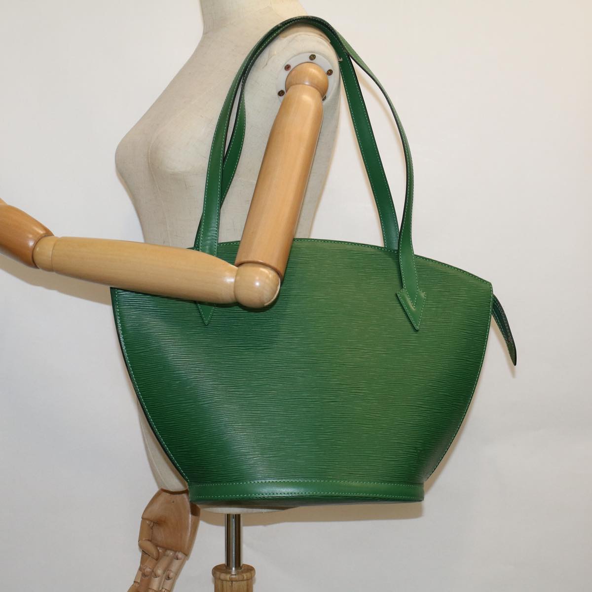 LOUIS VUITTON Epi Saint Jacques Shopping Shoulder Bag Green M52264 LV Auth 56598