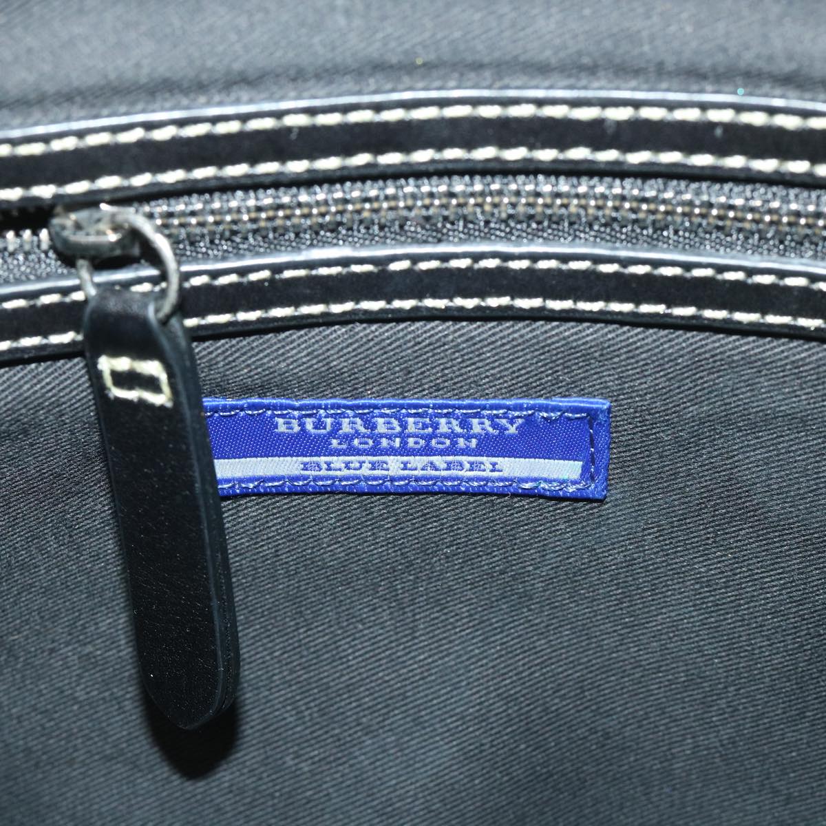 BURBERRY Blue Label Tote Bag Nylon Black Auth 56630