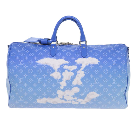LOUIS VUITTON Monogram Clouds Keepall Bandouliere 50 Bag M45428 LV Auth 56645S