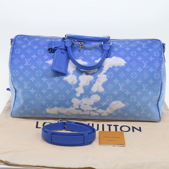 LOUIS VUITTON Monogram Clouds Keepall Bandouliere 50 Tas M45428 LV Auth 56645S