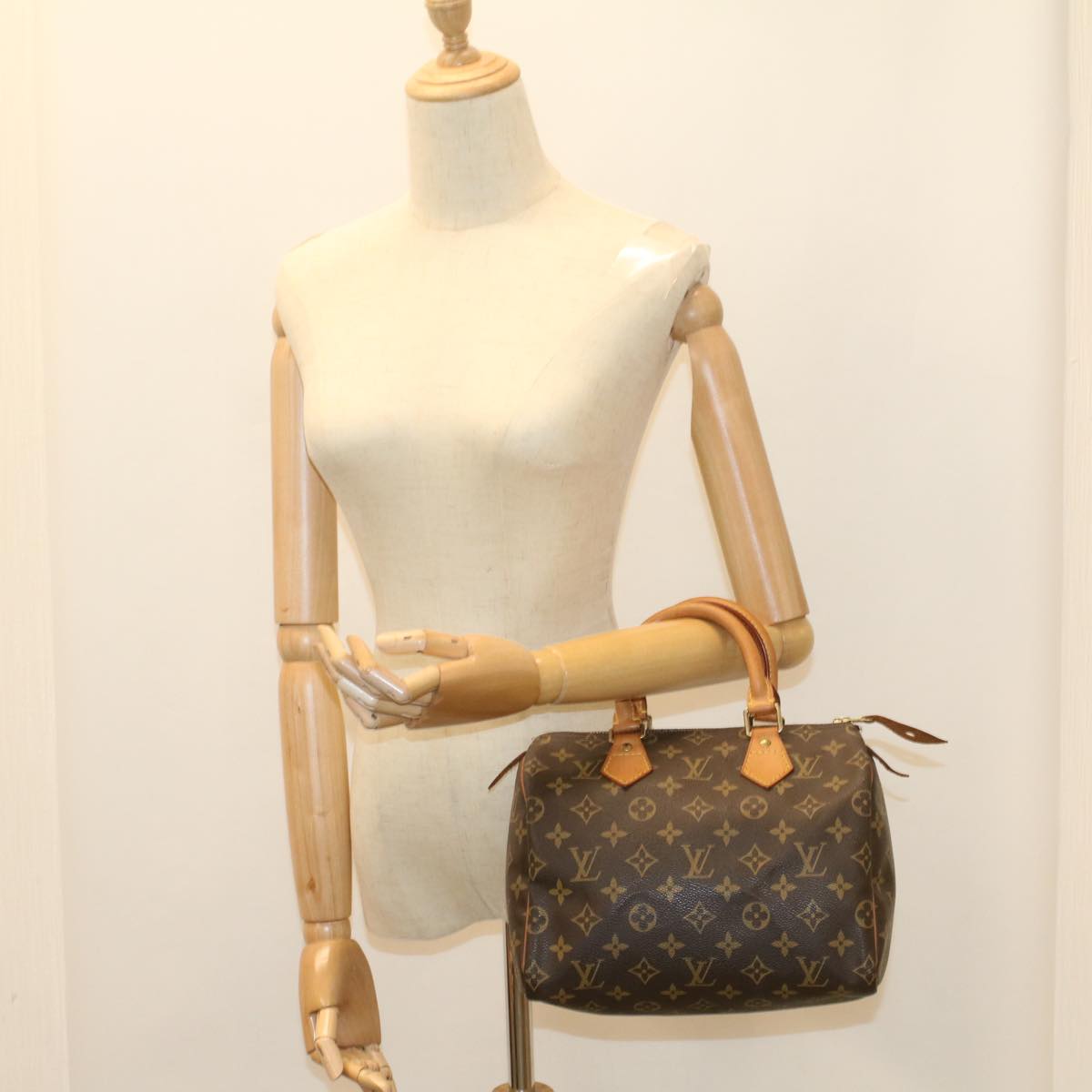 LOUIS VUITTON Monogram Speedy 25 Hand Bag M41528 LV Auth 56651