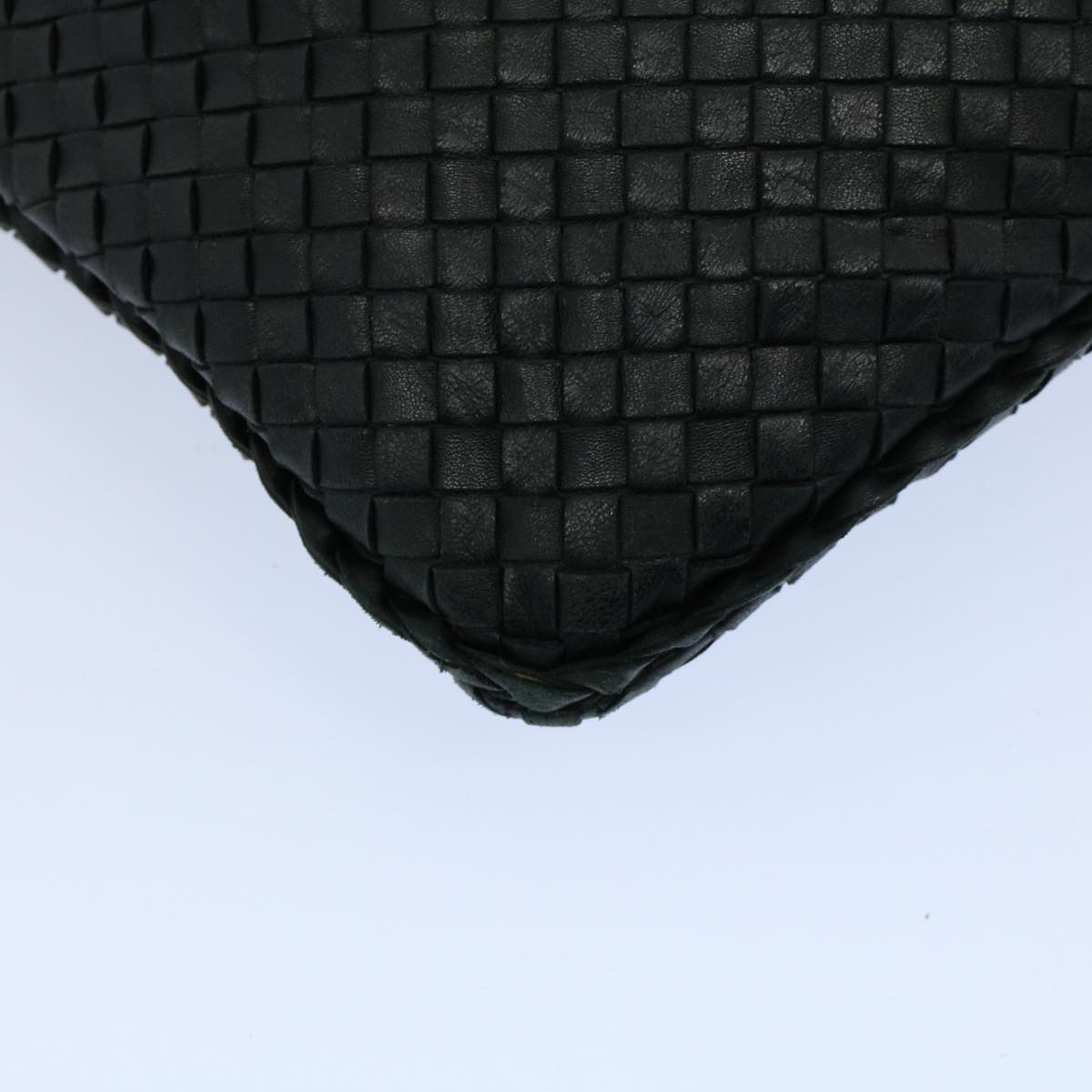 BOTTEGA VENETA INTRECCIATO Hobo Shoulder Bag Leather Black Auth 56664