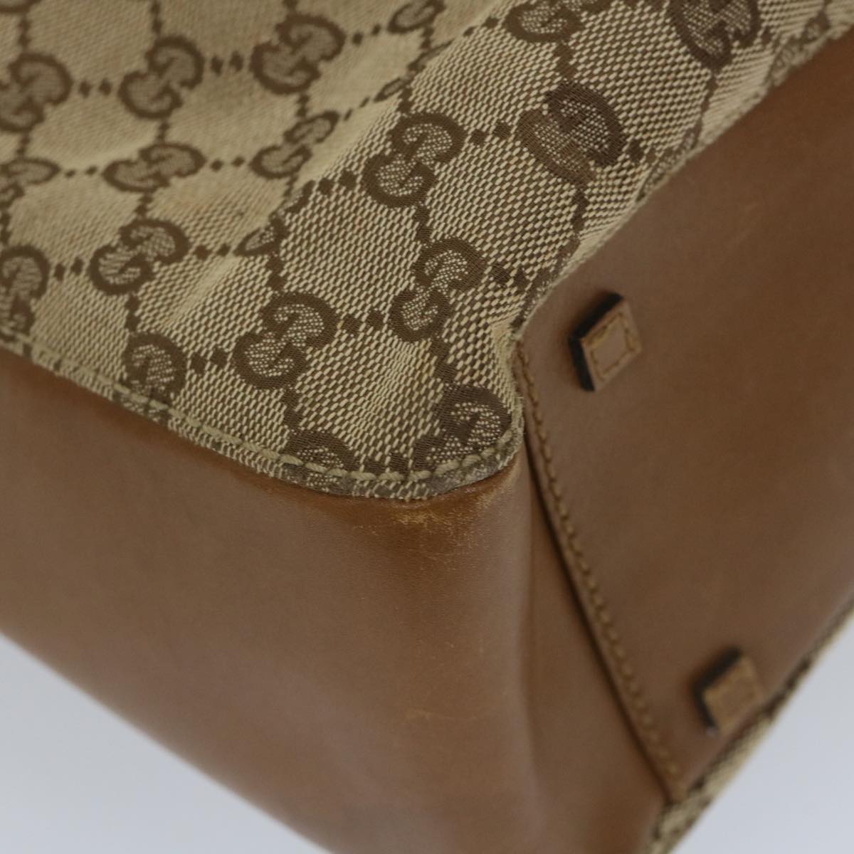 GUCCI GG Canvas Shoulder Bag Beige 101920 Auth 56682